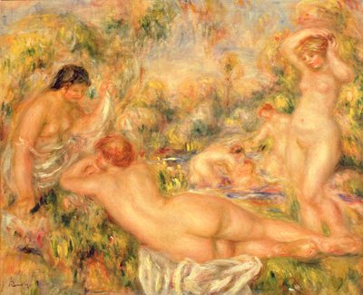 Fürdőzők Csoportja, 1918 alkotó: Pierre Auguste Renoir